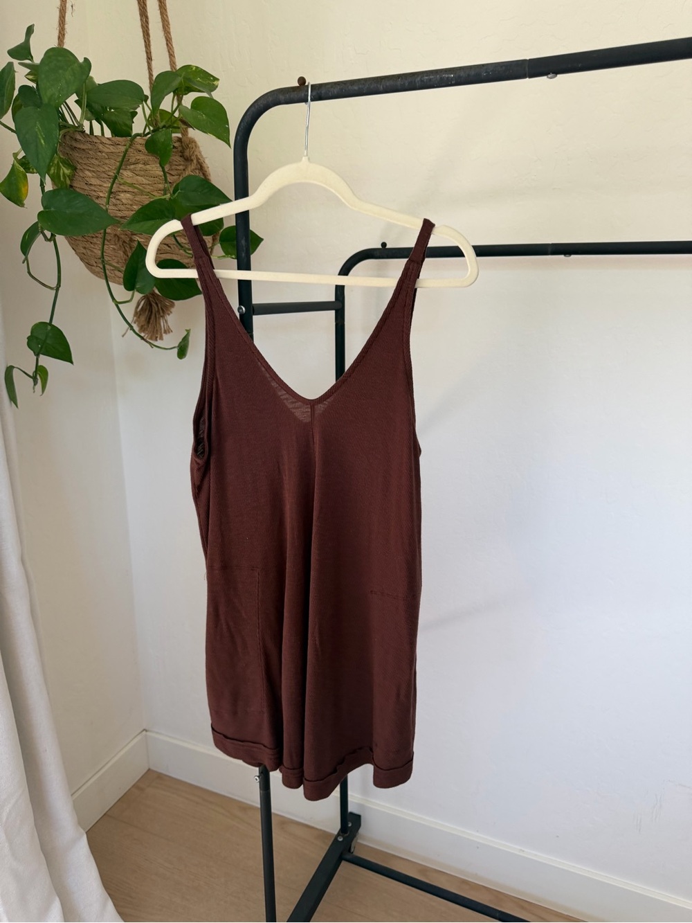 Free People Chocolate swim cover up dress